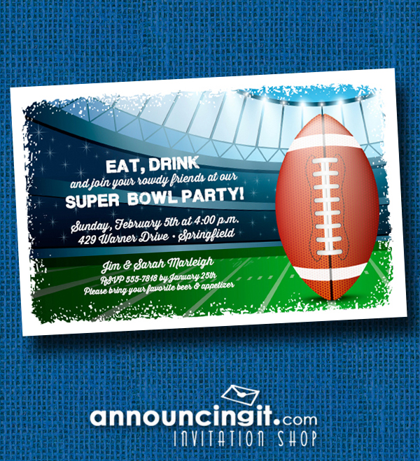 Stadium Super Bowl Party Invitations at Announcingit.com