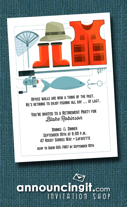 Fisherman's Gear Party Invitations at Announcingit.com