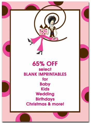65% off Select Blank Stock Invitation Imprintables