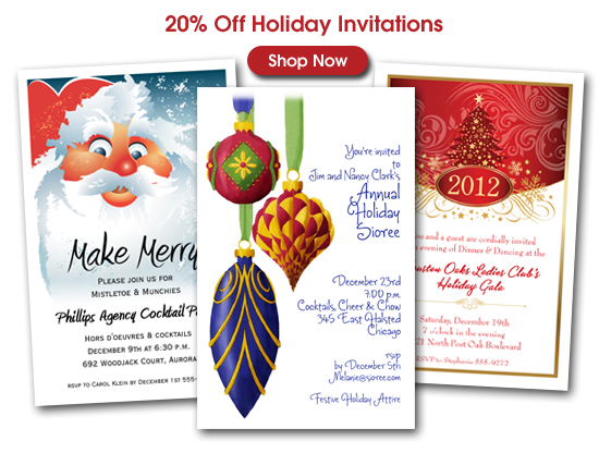 20% off Holiday Party Invitations 20% off Holiday Party Invitations