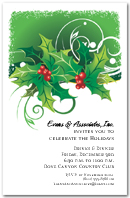 Holly Christmas Invitations
