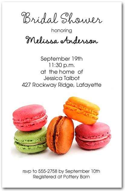 Macaroons Party Invitations Macaroons Party Invitations