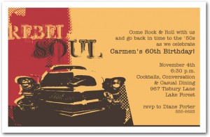 Rebel Soul Classic Birthday Invitations Rebel Soul Classic Birthday Invitations