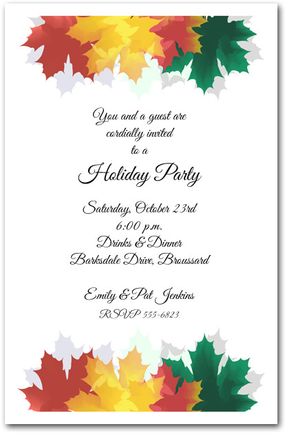 Fall Party Invitations Free Templates