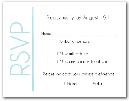 Tiffany Blue on White RSVP Cards #6