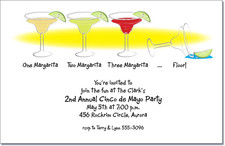 Cocktail Party Invitations 1-2-3-Floor Margaritas