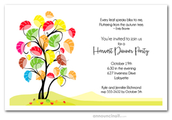 Abstract Autumn Tree Invitations