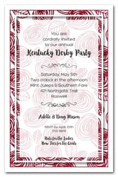 Abstract Red Roses Kentucky Derby Invitations