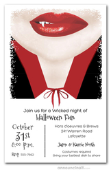 Vampire Smile Halloween Invitations