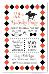 Derby and Diamonds Party Invitations
