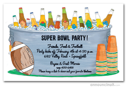 Super Bowl Bucket of Bottles Invitations