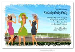 Kentucky Derby Party Invitations Ladies at the Track Invitations