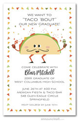 Taco Bout Fiesta Graduation Party Invitations