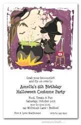 Little Witch's Brew Halloween Invitations