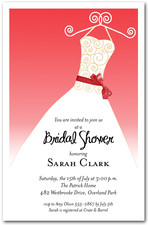Sweet Sixteen Birthday Invites Scarlet Ribboned Dress