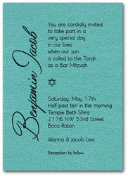 Shimmery Turquoise Bar Mitzvah