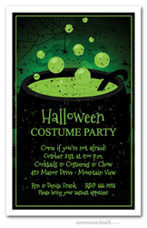 Toxic Green Brew Halloween Invites