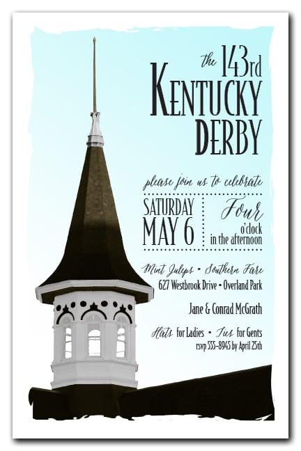 Churchill Downs Steeple Kentucky Derby Party Invitations