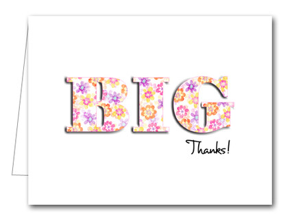 Note Cards: BIG Thanks Flower Power