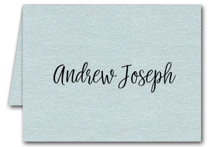 Note Cards: Shimmery Aqua Blue