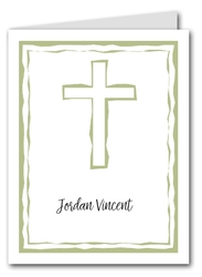 Abstract Cross Sage Thank You Notes