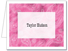 Note Cards: Paisley Light Pink
