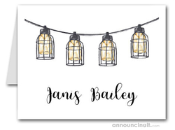 Birthday Note Cards Note Cards: Caged Lights String