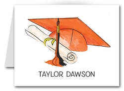 Graduation Note Cards Note Cards: Orange-Black Graduation