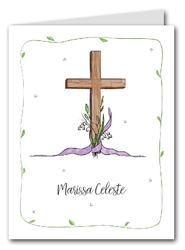 Note Cards: Cross & Lily - Lilac