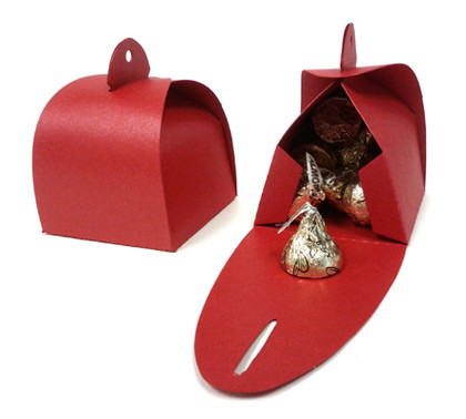 Shimmery Red Favor Box Large