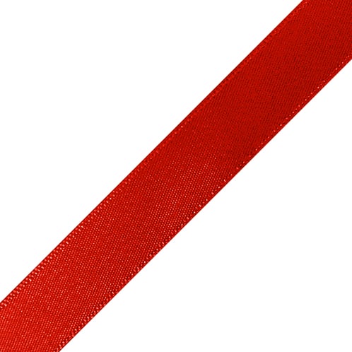 Red Satin Ribbon PRE-CUT 5/8" wide x 12" long