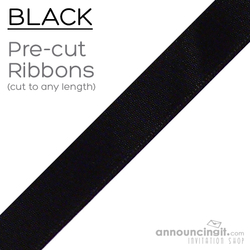 1/8" Wide Pre-Cut Ribbons Pre-Cut 1/8 Inch Black Ribbon