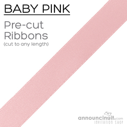 7/8" Wide Pre-Cut Ribbons Pre-Cut 7/8 Inch Baby Pink Ribbons