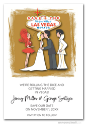 Wedding Save the Date Cards Elvis in Las Vegas Wedding Save the Date Cards