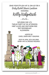 Derby Theme Shower Invitations Ladies Finery Kentucky Derby Bridal Shower Invitations