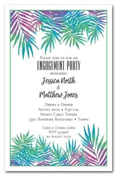Neon Palms Engagement Party Invitations