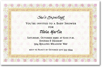 Dotted Little Girl Shower