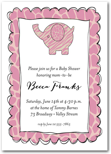 baby shower potluck invitation