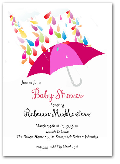 umbrella baby shower invitations