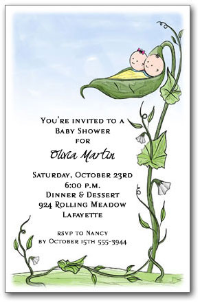 Twin Boy & Girl Peapod Baby Shower