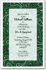 Baby Shower Invitations Paisley Green