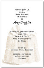 Baby Shower Invitations Elegant Bassinet Ivory