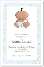 Baby Shower Invitations Babycakes Ethnic Boy Baby