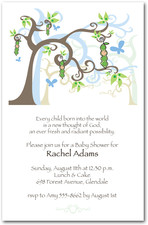 Baby Shower Invitations Boy Peapod Tree