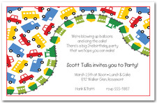 Baby Shower Invitations Primary Transportation