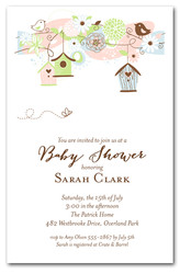 Birdhouses and Bees Baby Shower Invitations