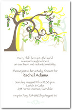 Baby Shower Invitations Yellow Peapod Tree