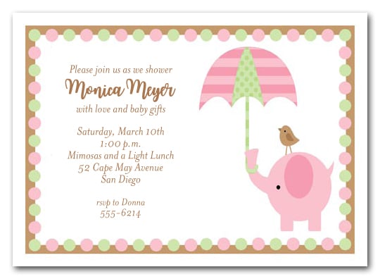 umbrella baby shower invitations