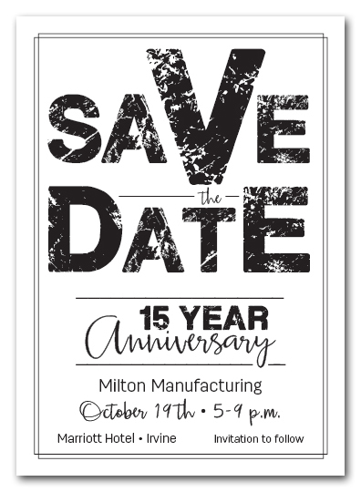 Edgy Black Business Save the Date Cards