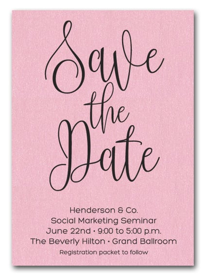 Pink Business Save the Date